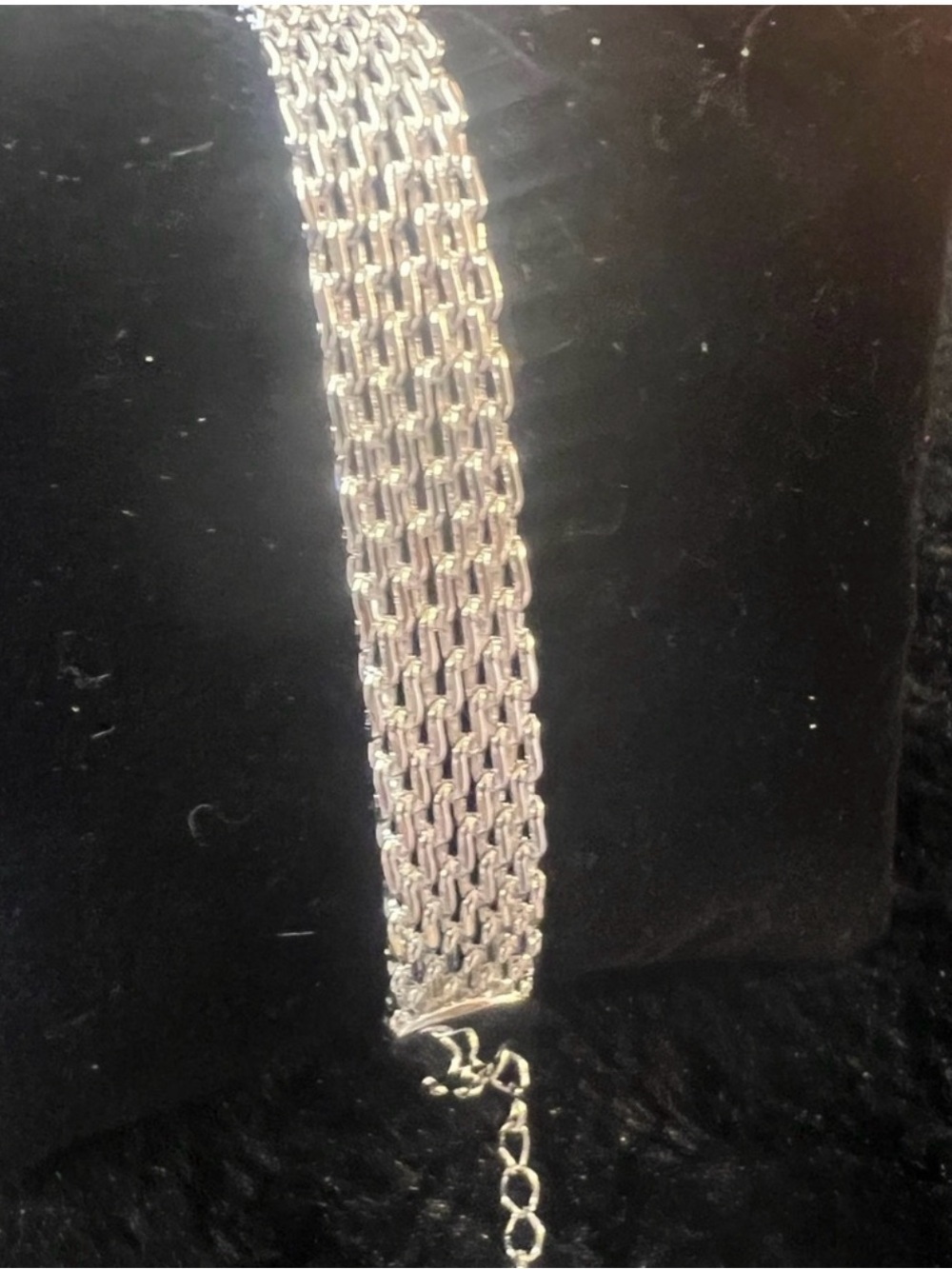 Women's Multi-Strand Silver Mesh Bracelet Watch Chain